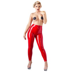 Red Latex Leggings by Late X - or-2901200