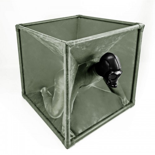 Latex Vacuum Cube by Rubber Shock, an essential for any BDSM, bondage and latex fetishist! Available in black, red & smoky grey