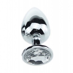Attractive Butt Plug Crystal Jewelry  Ø 1.3 inch / 34 mm - bhs-106clear34