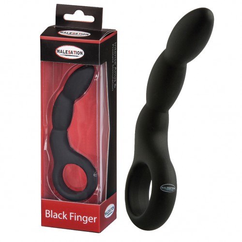 Black Finger Prostate Massager by MALESATION - str-670000031529
