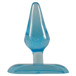Flexibele, transparant-blauwe butt plug met brede voet en zuignap van You2Toys - or-05196930000