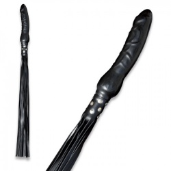 Lederen Flogger met Dildo Grip van Saxos - os-0146-s