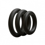 Thick Cockring 3 Set - Black by Doc Johnson - sht-0690-04-bx