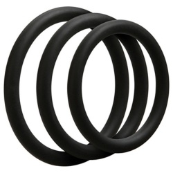 Thin Cockring 3 Set - Schwarz von Doc Johnson - sht-0690-01-bx