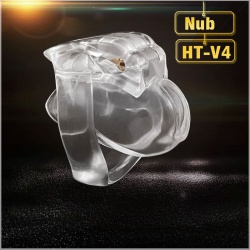 Micro Cock Chastity Cage the Nub HT V4 - Clear - mae-sm-206-clr