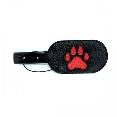 PU Leather Puppy Paw Paddle by Black Label - du-138233
