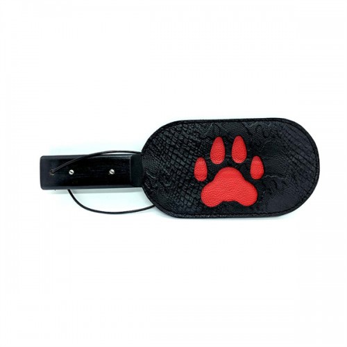 PU Lederen Puppy Paw Paddle van Black Label - du-138233