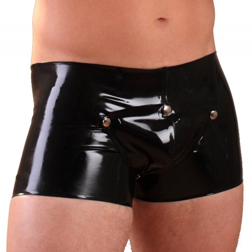 Keyhole Latex Boxers With Detachable Pouch by Honour - hr-r1661