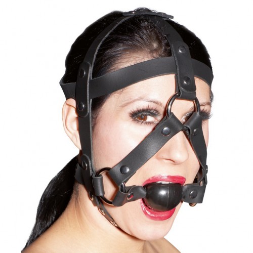 Leather Gag Harness by ZADO - mi-114