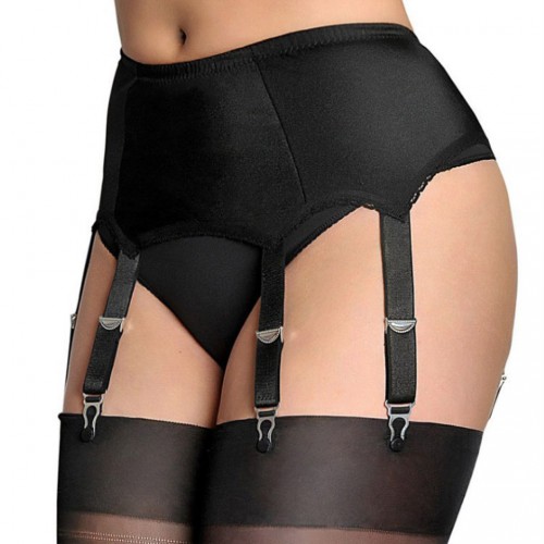 Vintage Style Suspender Belt - Black by MAE-Wear - mae-cl-118blk