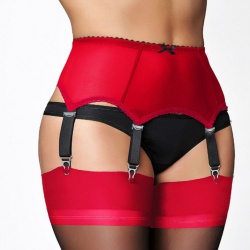 Vintage Style Suspender Belt - Red by MAE-Wear - mae-cl-118red