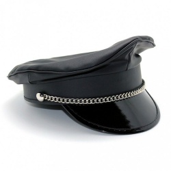 Rimba fetish Police cap with chain - ri-8049