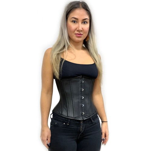 Carmen Luxury Black Leather Underbust Corset - car-4-001