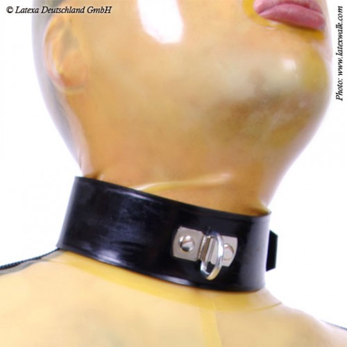 Latex Heren Collar met D-ring van Latexa - la-3188