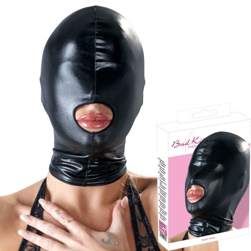 Tight-fitting wet look Head mask by Bat Kitty