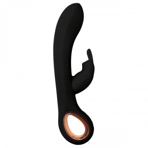 G-Spot Vibrator with Clitoris Stimulator -  Black - opr-3090056