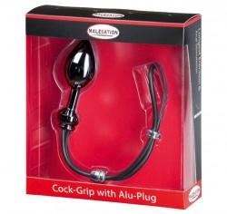 Cock-Grip Alu-Plug Black - Large by Malesation - 700000257817