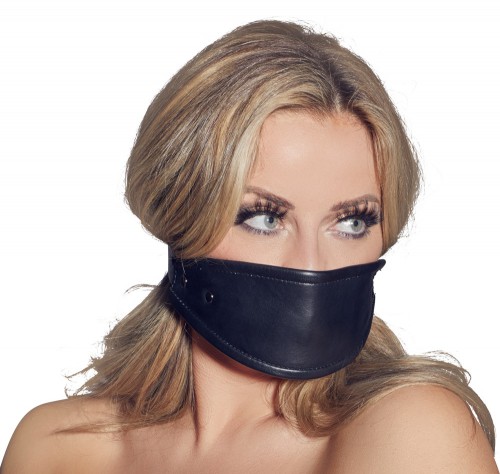 Leather Mouth Mask with Silicon Ballgag - or-20202381001