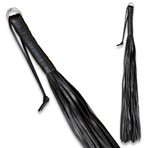 cowhide whip with 100 threads - Black - os-0136-3