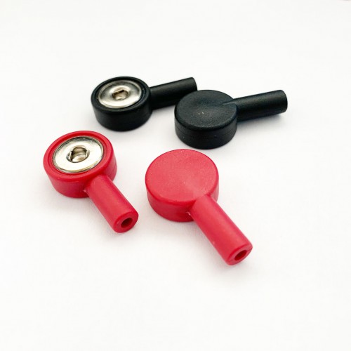 E-Stim Adapters connect to the metal button - mae-fm-030