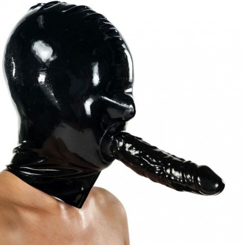 Kinky Latex masker met dildo by Anita Berg - ab4840z