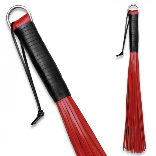 cowhide whip with 48 threads - Red - os-0158-2r