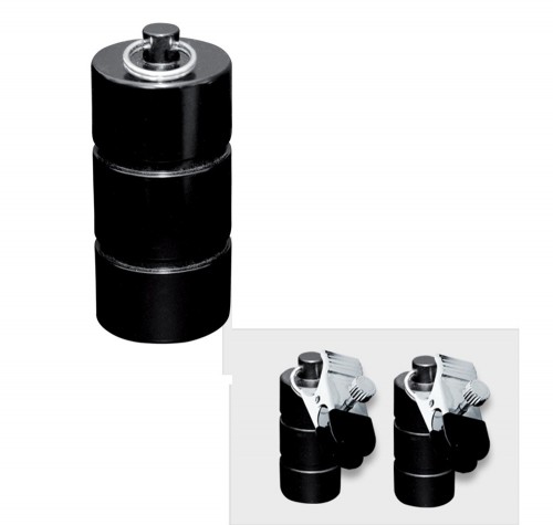 Black metal weights with clamps 800 g. / 28 oz - os-0253-5