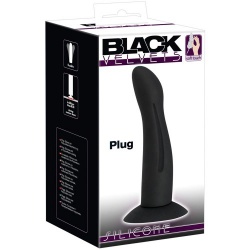 zwarte siliconen dildo met zuignap van Black Velvets - or-05243360000