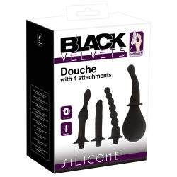 Silicone Douche with 4 Attachments by Black Velvets - or-05384000000