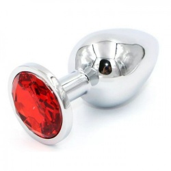 Attractive Butt Plug Red Jewelry  Ø 1.3 inch / 34 mm - bhs-106red34