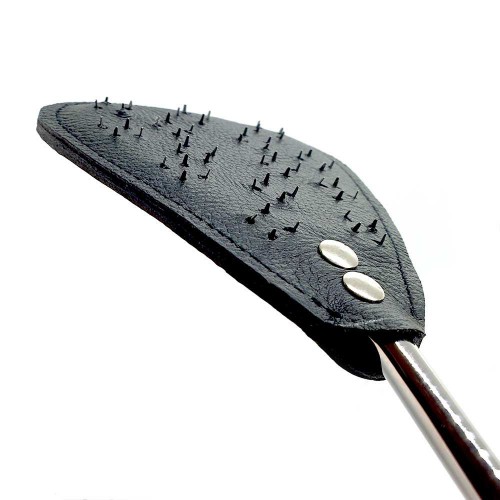 Leather Spiked Vampire Crop by Black Label - du-139095