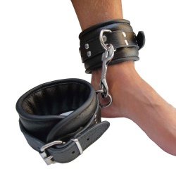 Saxos Leather Deluxe Feetcuffs by SaXos - os-0363-3