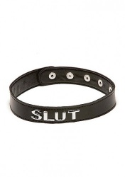 X-Play - PVC Collar (Slut) - sh-all2031blk