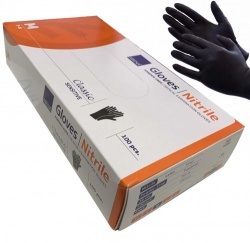 Black Powder-free nitrile Cat III gloves - Medium - dd-99216900k