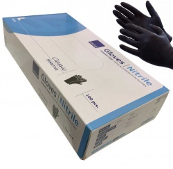 Black Powder-free nitrile Cat III gloves - Large - dd-99216902k