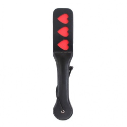 3 HEARTS - 12.5 inch Steel Enforced Spanking Paddle - 2134000054