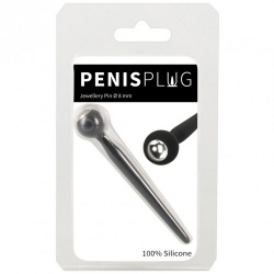 Flexible, solid penis plug - Jewellery Pin - or-05385740000
