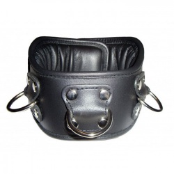 padded collar with 3 D-rings by PM Bodyleather - pml-3061