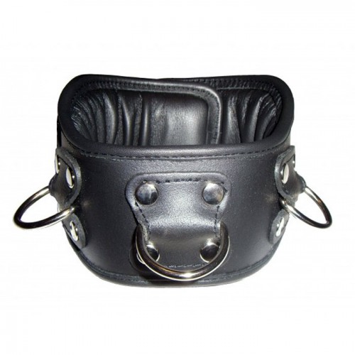 padded collar with 3 D-rings by PM Bodyleather - pml-3061