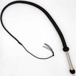 Bull whip with metal handle by PM Leather - pml-sp3868
