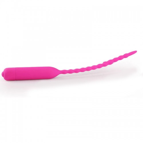 10 Frequency Pink Urethral Silicone Vibrator - 5,4 to 7 mm - mae-sm-025-547