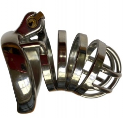 Medium Stainless Steel Chastity Cage 40-45-50 mm - Ø33 mm - mae-sm-074-m