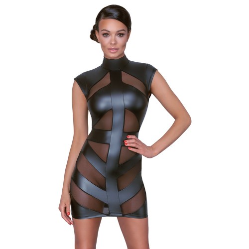 Matte look-Transparent powernet Dress by Cottelli - or-2717905