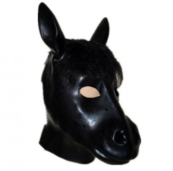 Latex ponymasker met open ogen en neusgaten - mae-bppm