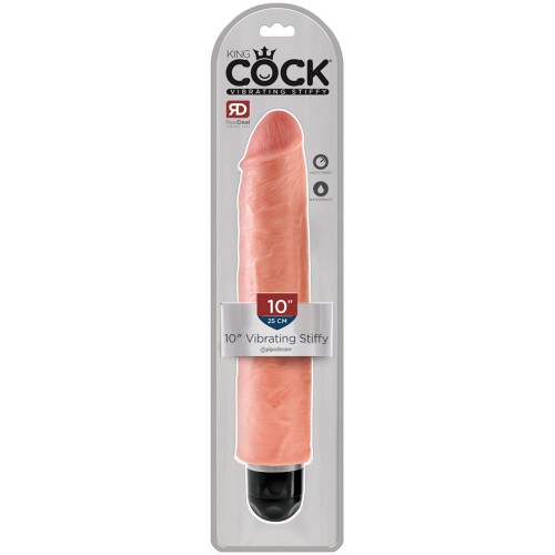 10" King Cock Vibrating Stiffy by Pipedream - white - or-05421300000