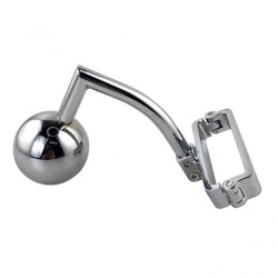 Stainless steel fixed scrotal anal hook round ball Ø 45mm - bhs-508