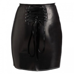 leather laced skirt by Carmen - as-cl-078
