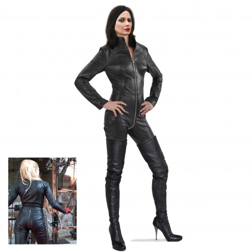 Leather Catsuit zip over the crotch