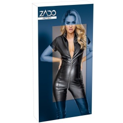 Black Leather Jumpsuit by ZADO - or-20010391041