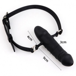 Silicone Double-Ended Dildo Gag With Hollow Channel - bhs-519